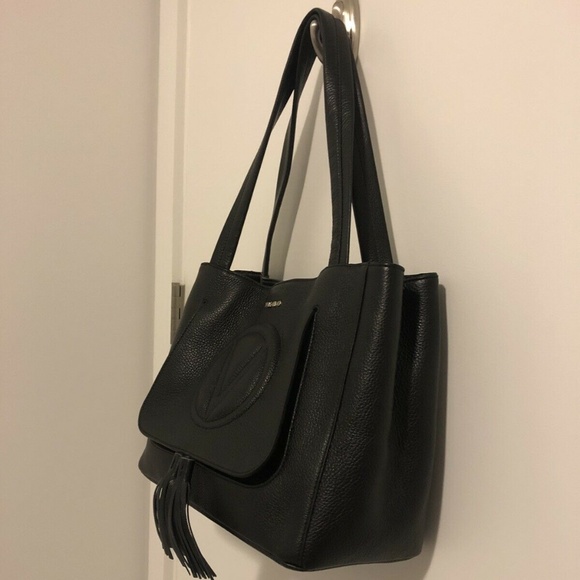 Mario Valentino spa brand Black Leather Tote - Picture 6 of 8